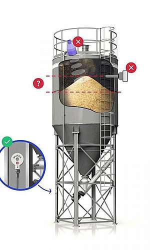 Medidor de nível para silos