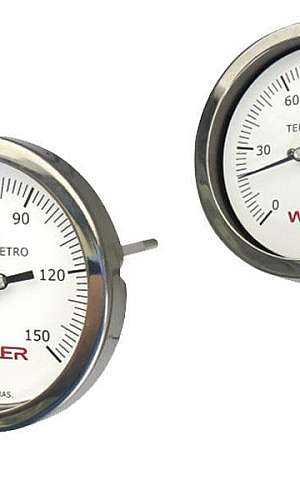 Termômetro bimetálico inox Termômetro bimetálico inox